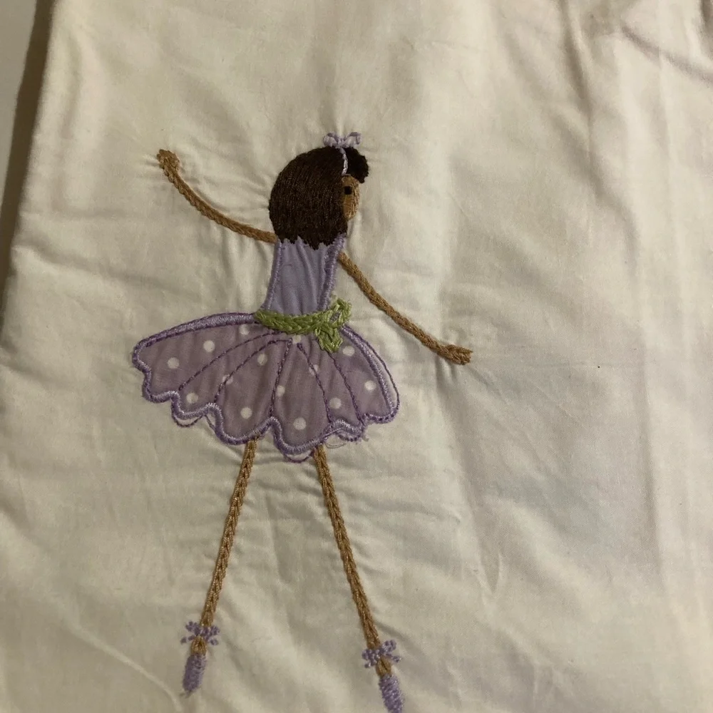 Pottery barn kids New Duvet cover (white with ballerina design / print)